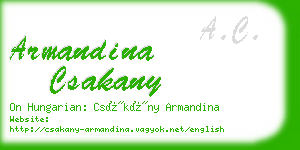 armandina csakany business card